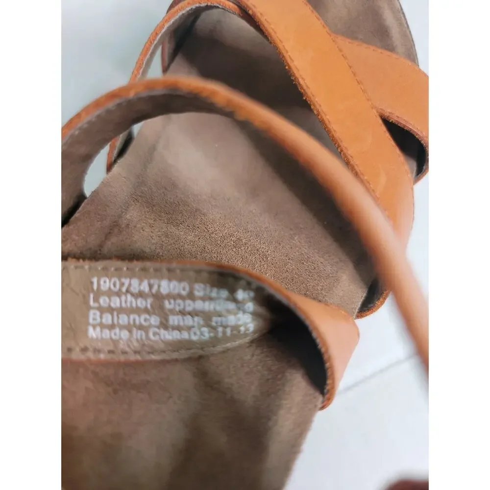 Dansko SZ 40 9.5-10 Frida Wedge Sandal Comfort Orange Strappy Festival